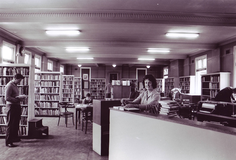 Main room of library