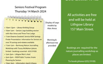Seniors Festival event at Lithgow Library