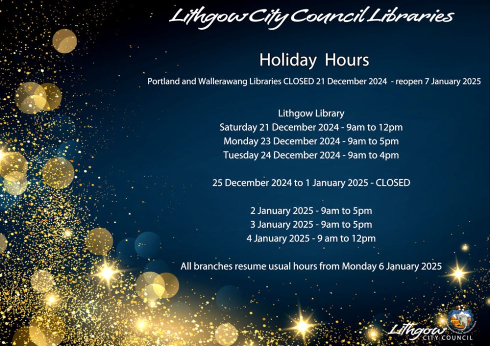 Library Holiday Hours - Lithgow Library